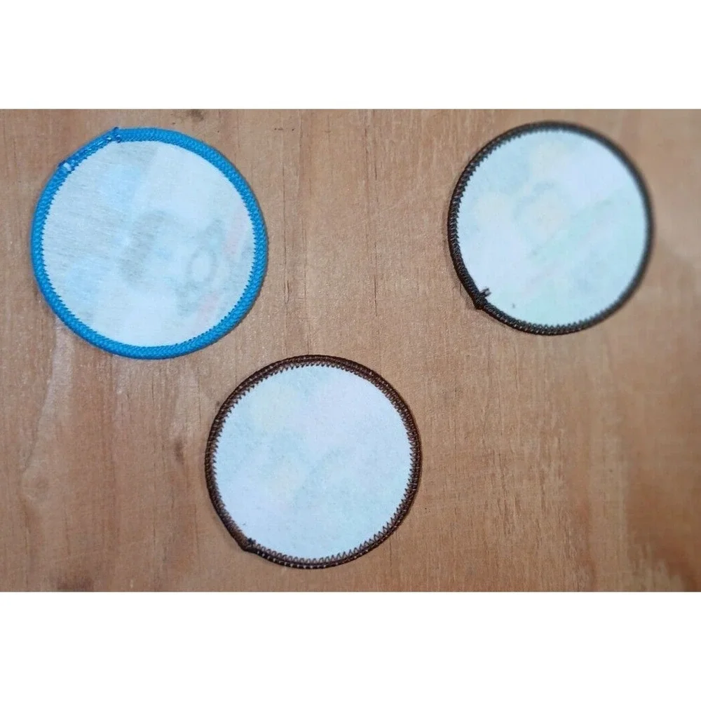 Disney 3x Baby Mickey Mouse Yellow Round Shape Sewing & Craft Patch